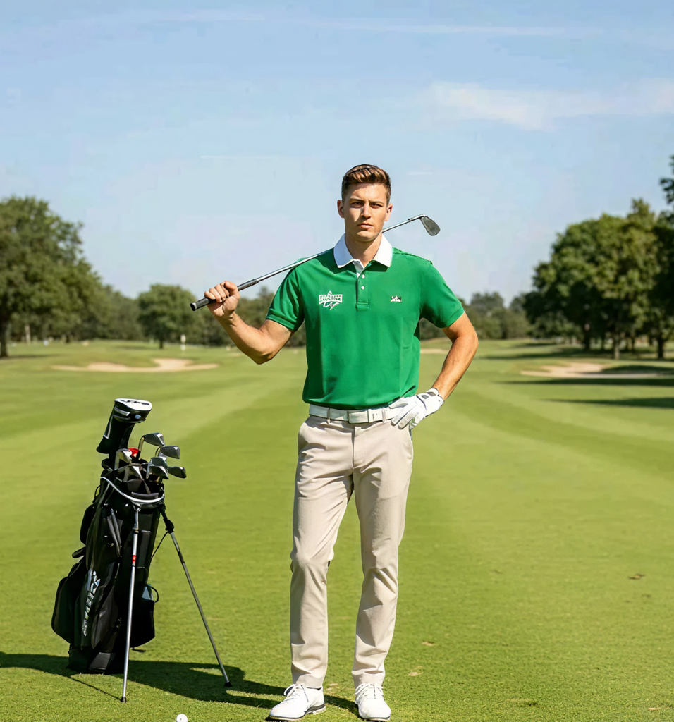 Golf Polo Shirt Green Vineyard Cup